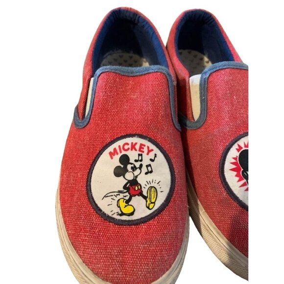 👗 2/$30 👗 Vintage Red Canvas Mickey Mouse Shoes sz 3 - Picture 7 of 7
